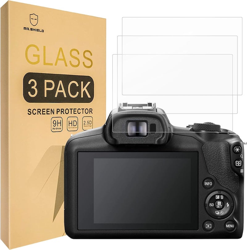 Mr Shield [3-Pack] Screen Protector For Canon EOS R100 Camera [Tempered Glass] [Japan Glass with 9H Hardness] Screen Protector - Image 1